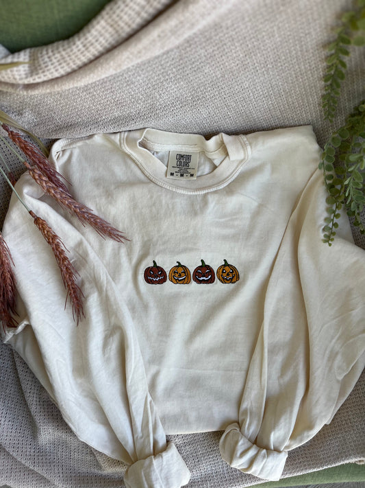 Tiny Pumpkins Embroidered Tee