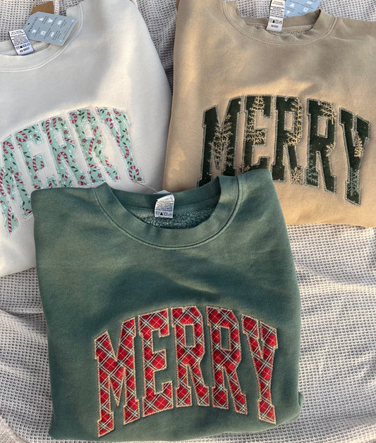 Merry Appliqué Sweatshirt