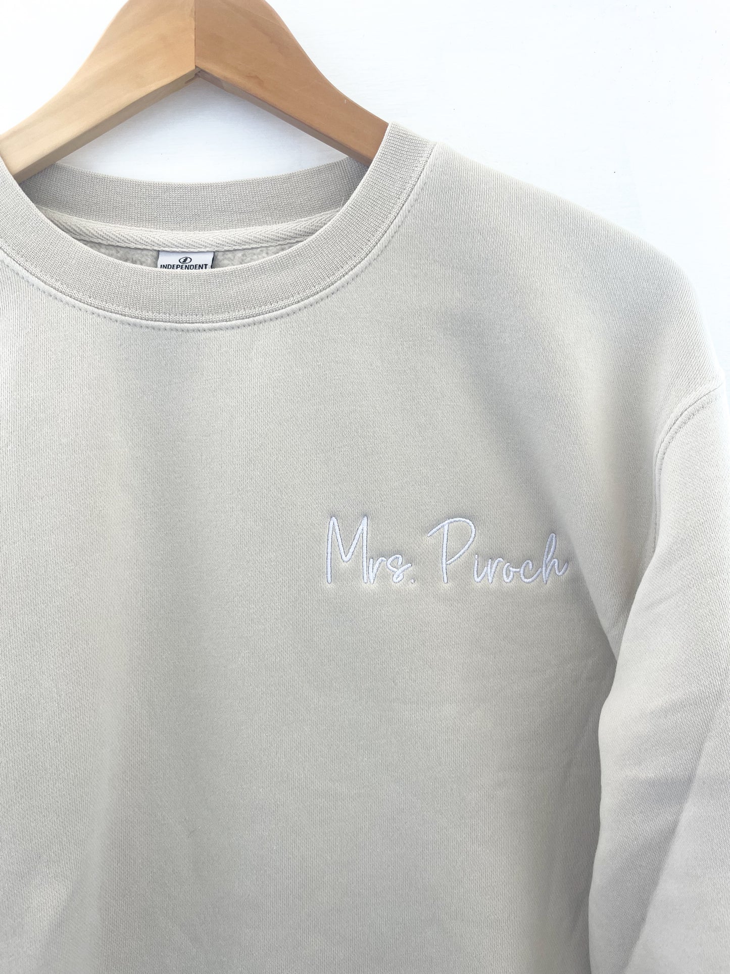 Mrs Embroidered Personalized Sweatshirt