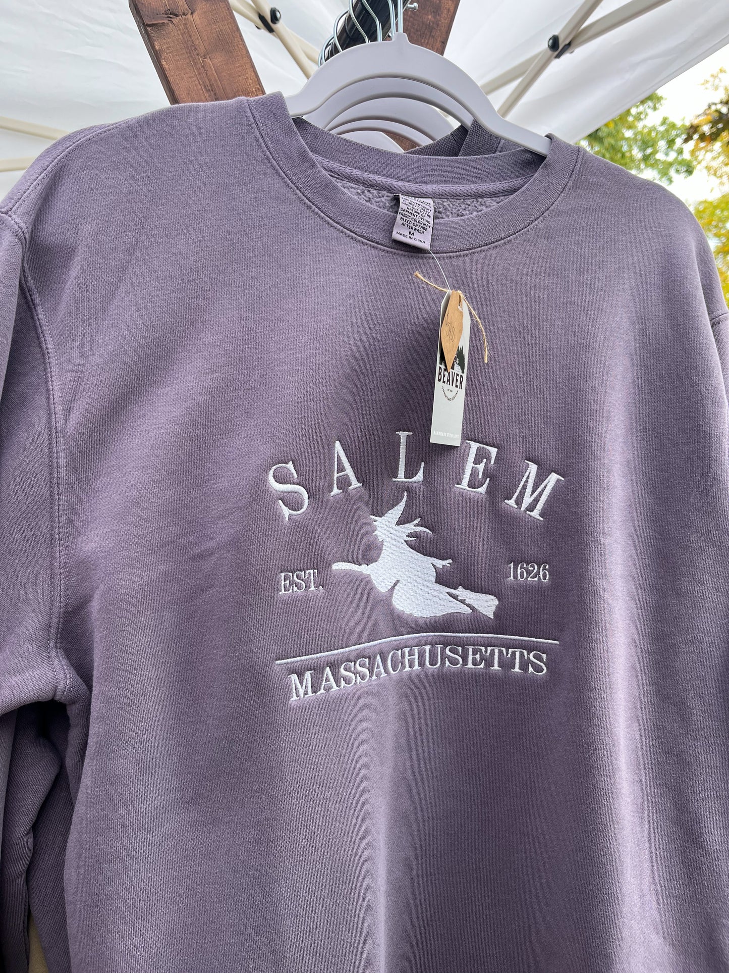 Salem Massachusette Embroidered Sweatshirt